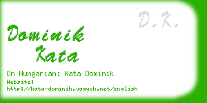 dominik kata business card